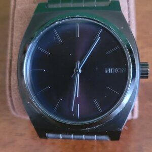 Nixon Minimal The Time Teller Black Stainless Steel -New Battery